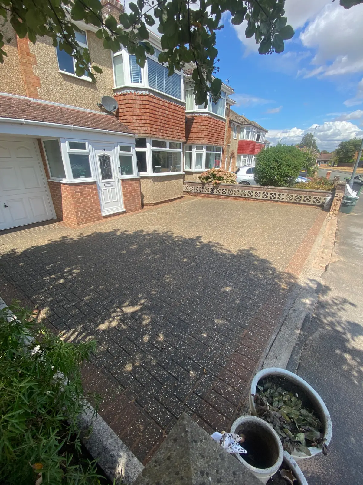 Driveway cleaning and restoration results by All Round Exterior Cleaning