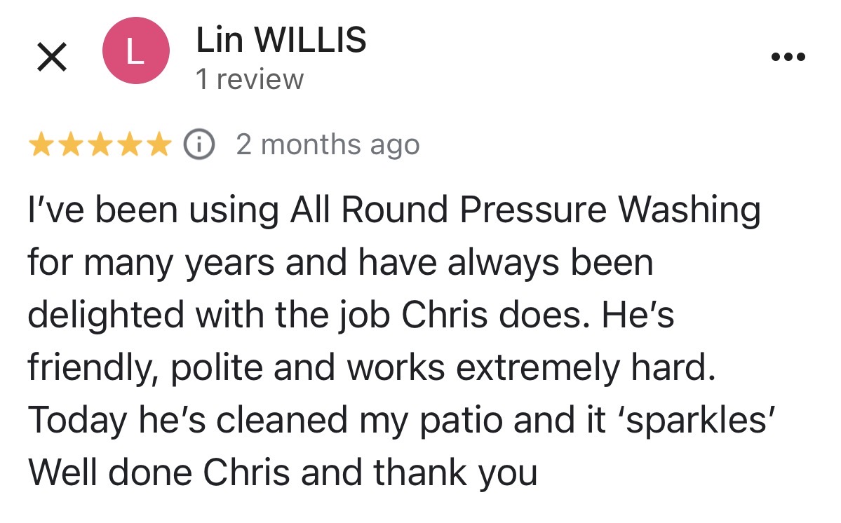 Five-star Google customer review 2