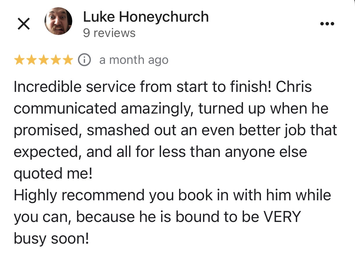 Five-star Google customer review 6