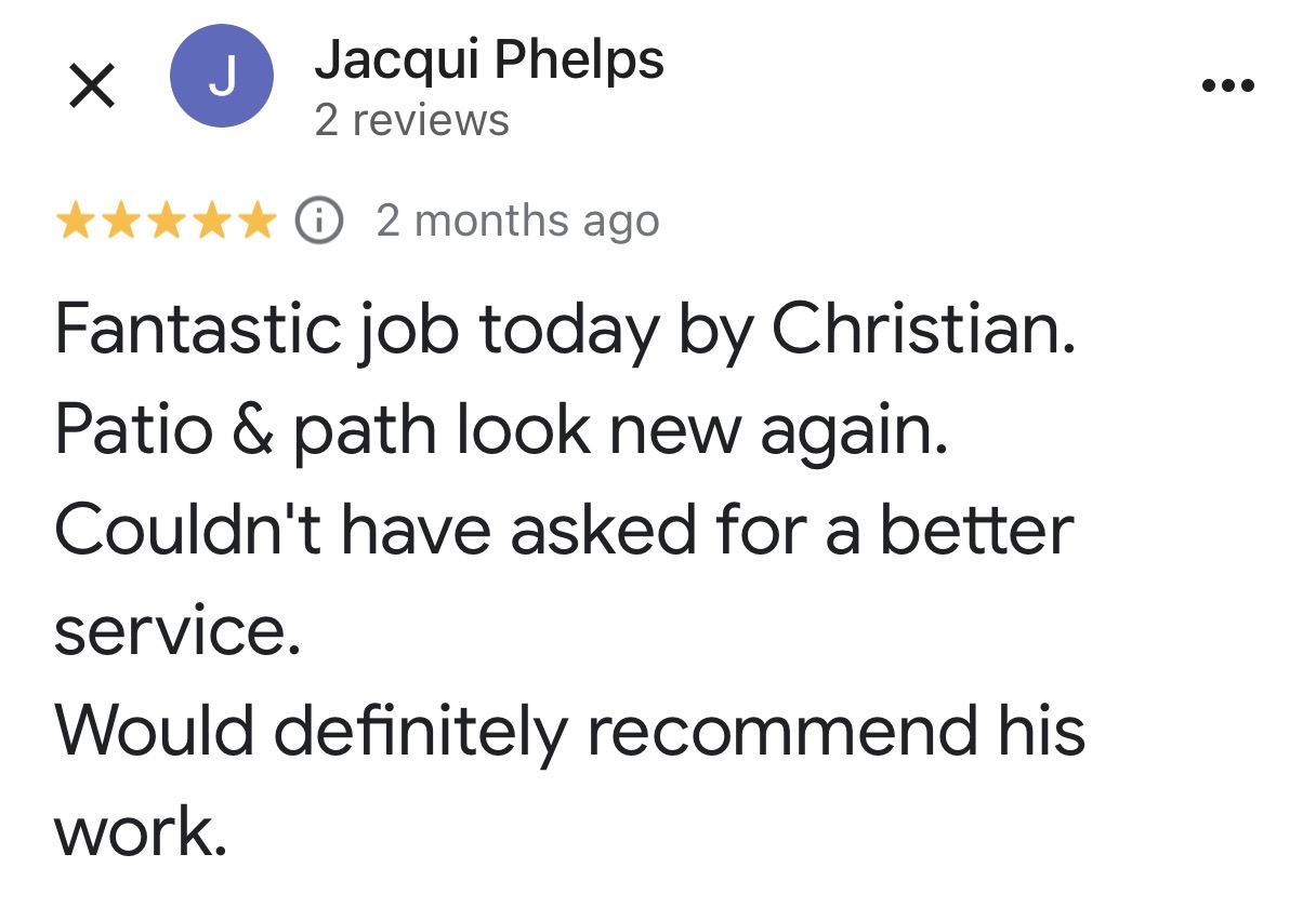 Five-star Google customer review 10
