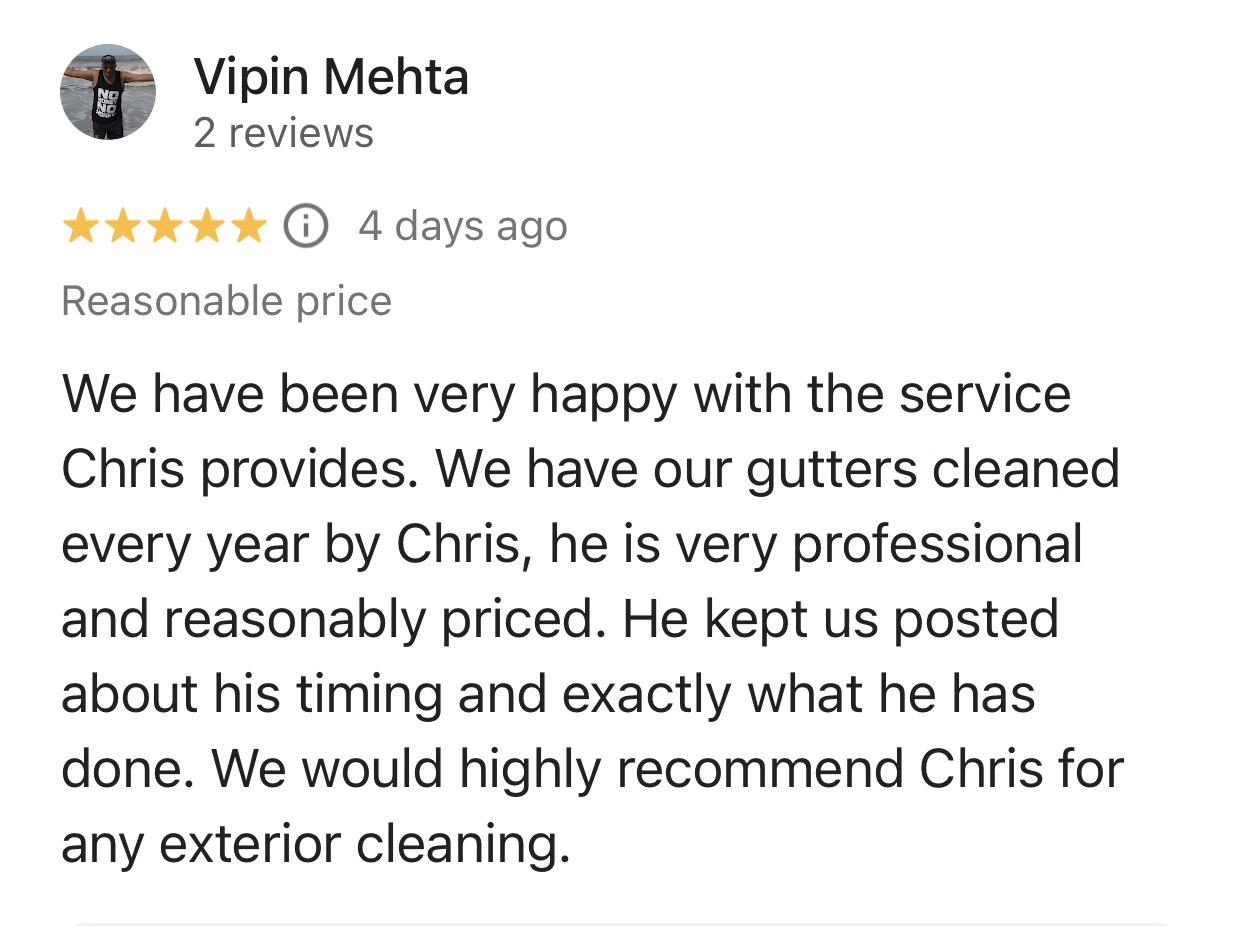 Five-star Google customer review from Vipin Mehta