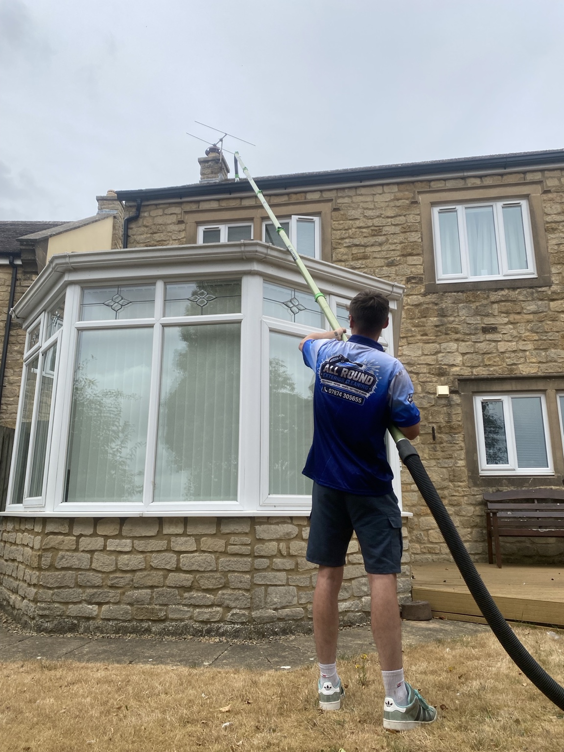 Gutter clearance in action by All Round Exterior Cleaning