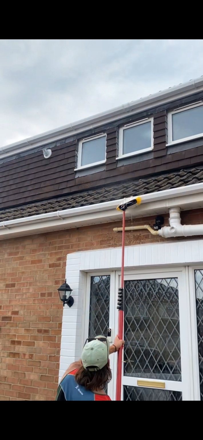 Completed exterior cleaning result