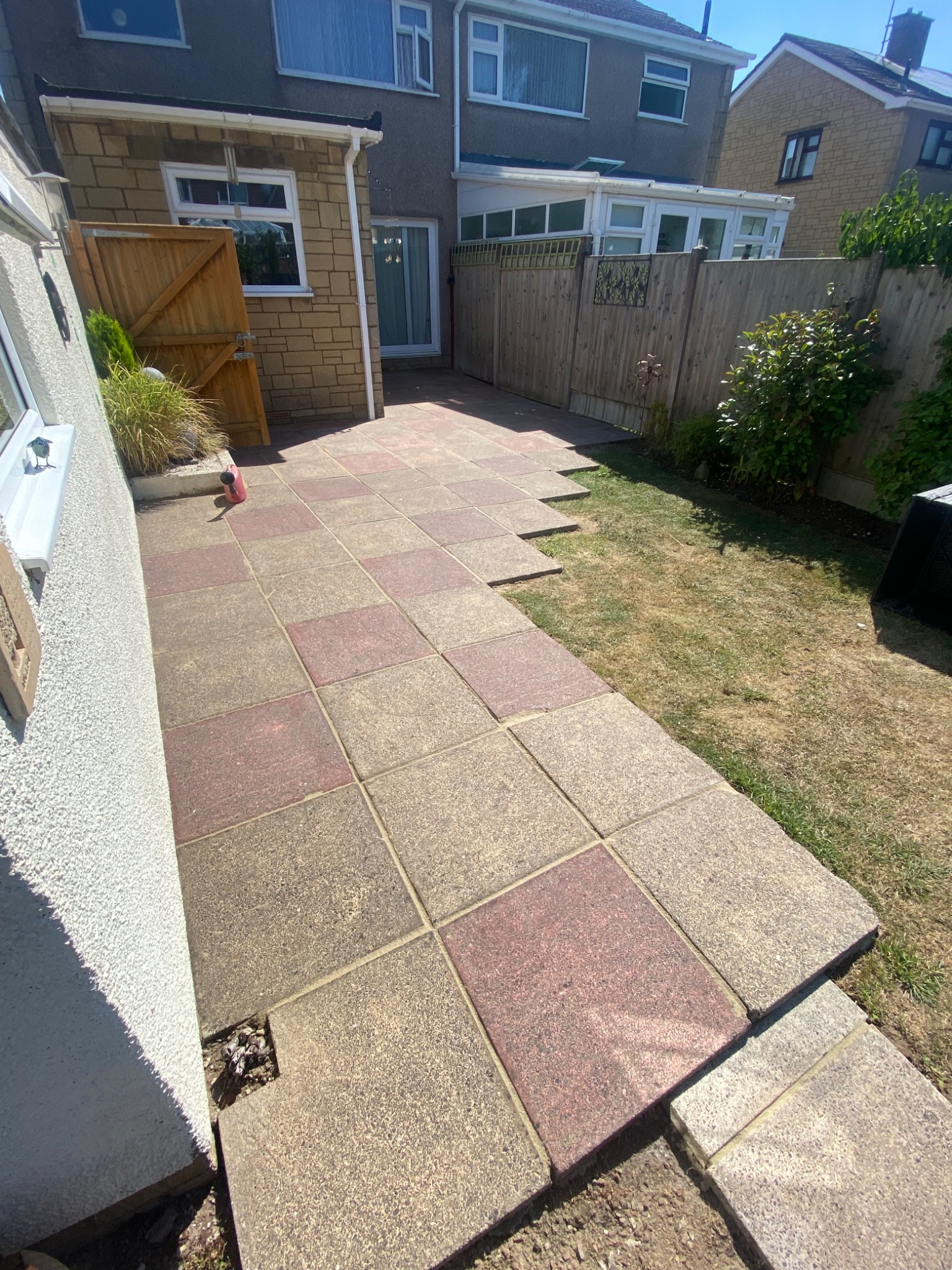 Clean patio after exterior cleaning
